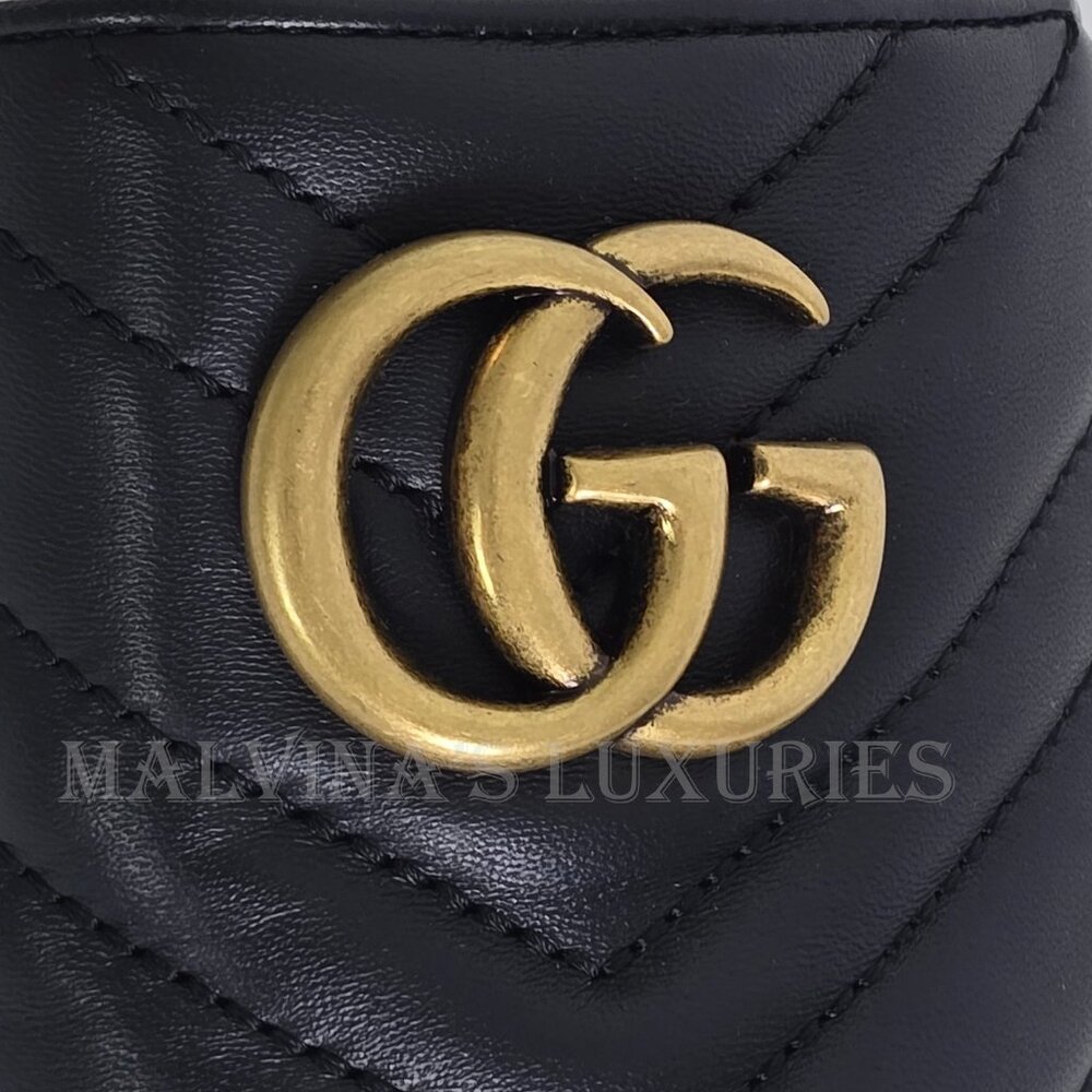 GUCCI SHOES FLATS MARMONT DOUBLE GG LEATHER ESPADRILLE sz 37 US 7 - Picture 12 of 16